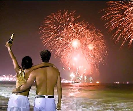 Copacabana Beach Brazil at New Year