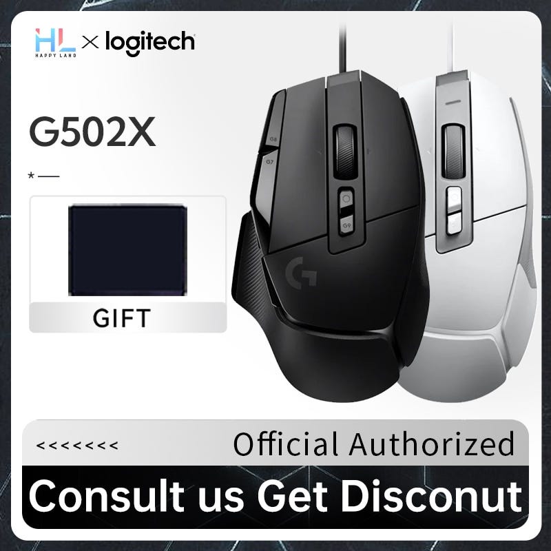 Original News Logitech G502X Wired / LIGHTSPEED Wireless Gaming Mouse Gamer Hero 25600DPI Mice For Pc Laptop