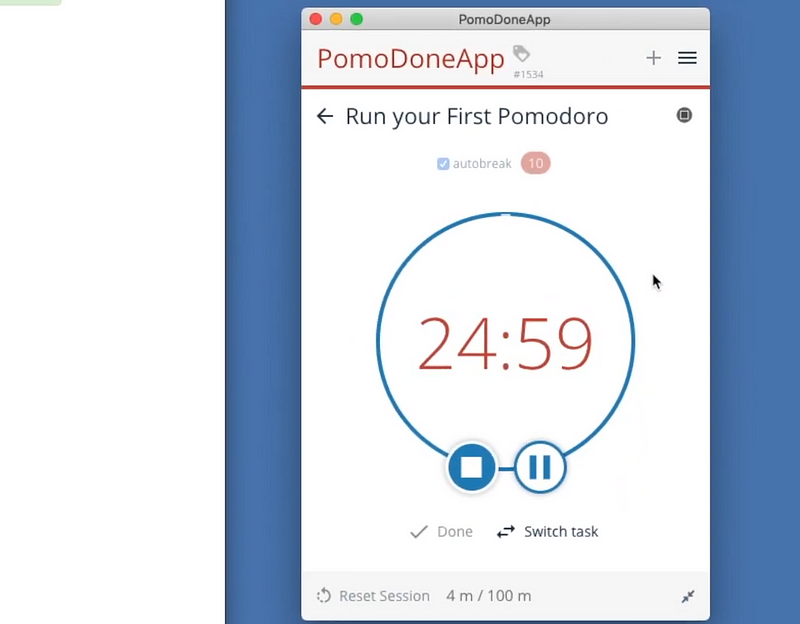 PomoDone app - ClickUp time tracking
