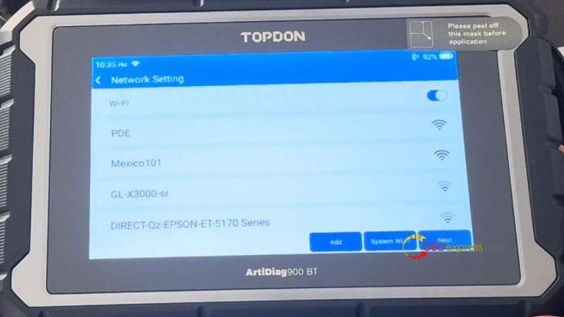 TOPDON ArtiDiag900 BT Setup, Login, Update Quick Guide