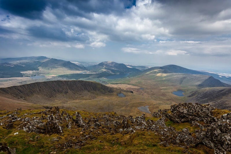 A view from the top of Mt Snowdon