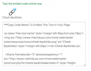 embed code