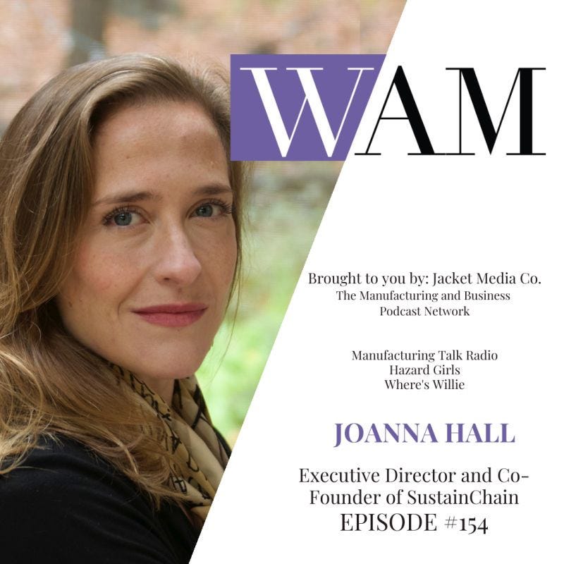 A promo photo of Joanna for when she spoke to Linda Rigano-Steinberg on the Women in Manufacturing and Business podcast about her life/career journey and my recent pivot towards #techforgood.