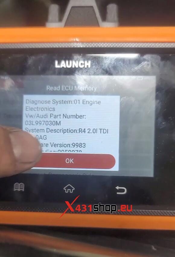 How to use LAUNCH X431 Creader Elite 2.0 BBA Activate VW Fuel Pump