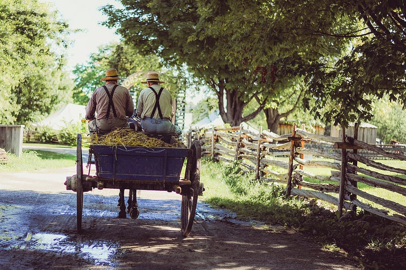 “two person riding horse with carriage” by Clark Young on Unsplash