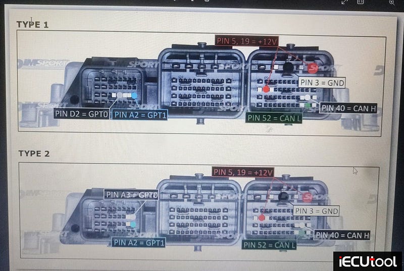 PCMTuner PSA Bosch MED17.4 Pinout