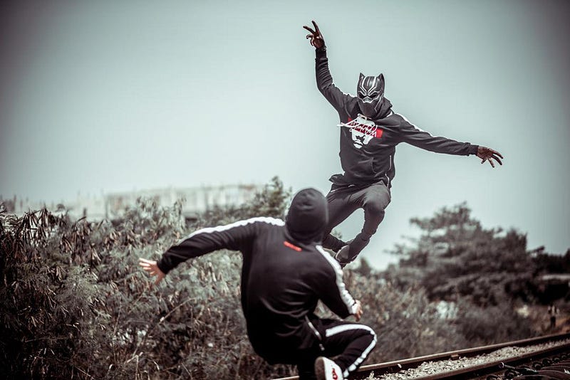 Black Panther shoot by Kulaperry with masks from NerdNeeds