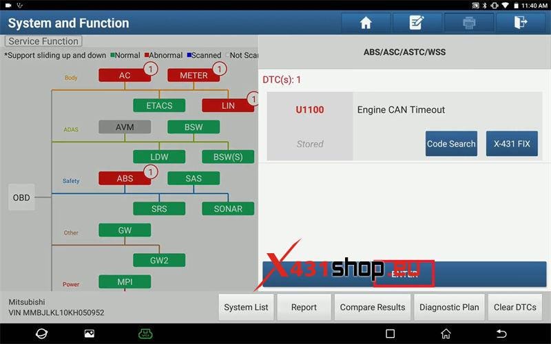 How to reset SAS with Launch X431 Scanner