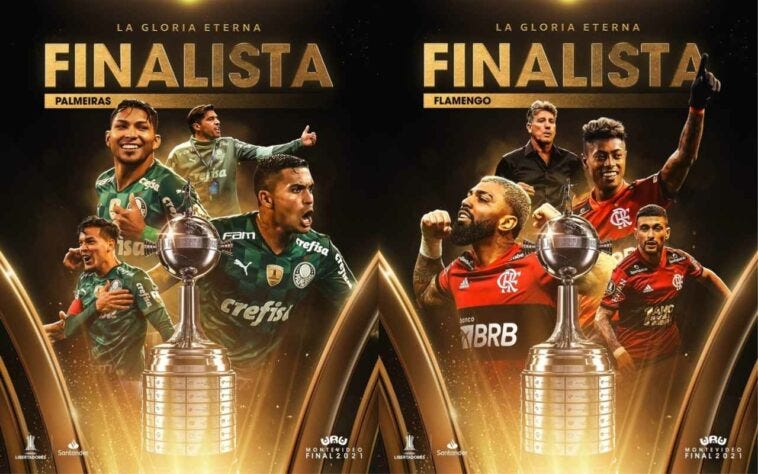 A final da Libertadores será disputada entre Palmeiras e Flamengo.