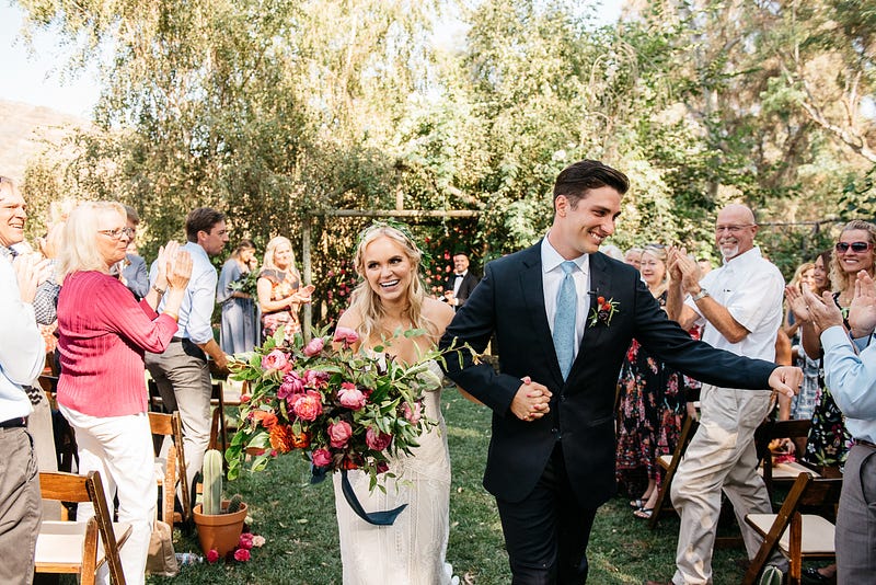 ceremony recessional - http://ruffledblog.com/fiesta-inspired-san-diego-wedding