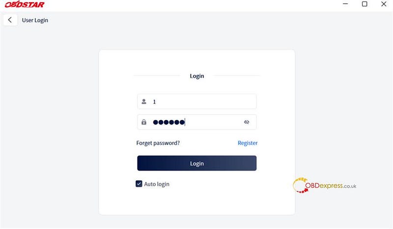 Register_Update and Change Password for OBDSTAR ECU Master
