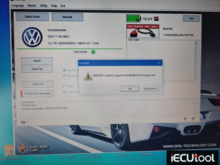 Troubleshooting VAG Simos 18.1 Errors-Foxflash Solution