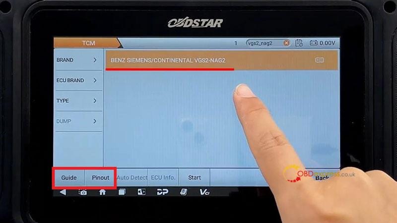 OBDSTAR DC706 Erase Benz SIEMENS VGS2-NAG2 TCM Data