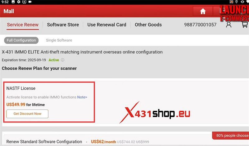 How to Use NASTF VSP account on LAUNCH-X431 tool