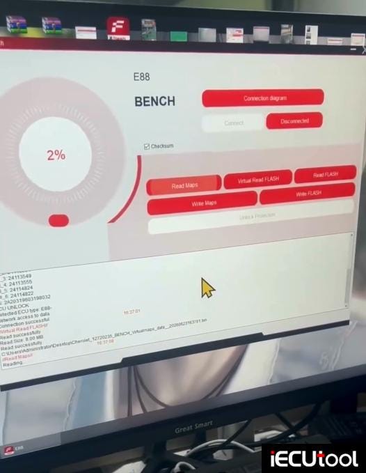 FormulaFlash Read and Write GM E88 ECM on Bench