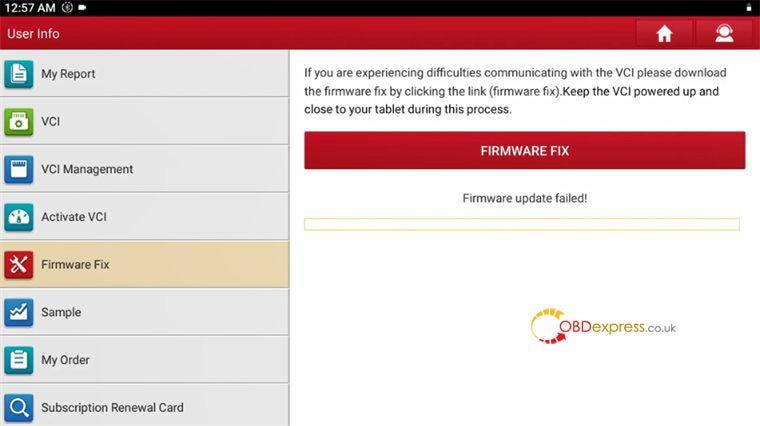 Solve Launch X431 VCI Connection Failure or Firmware Update Failed