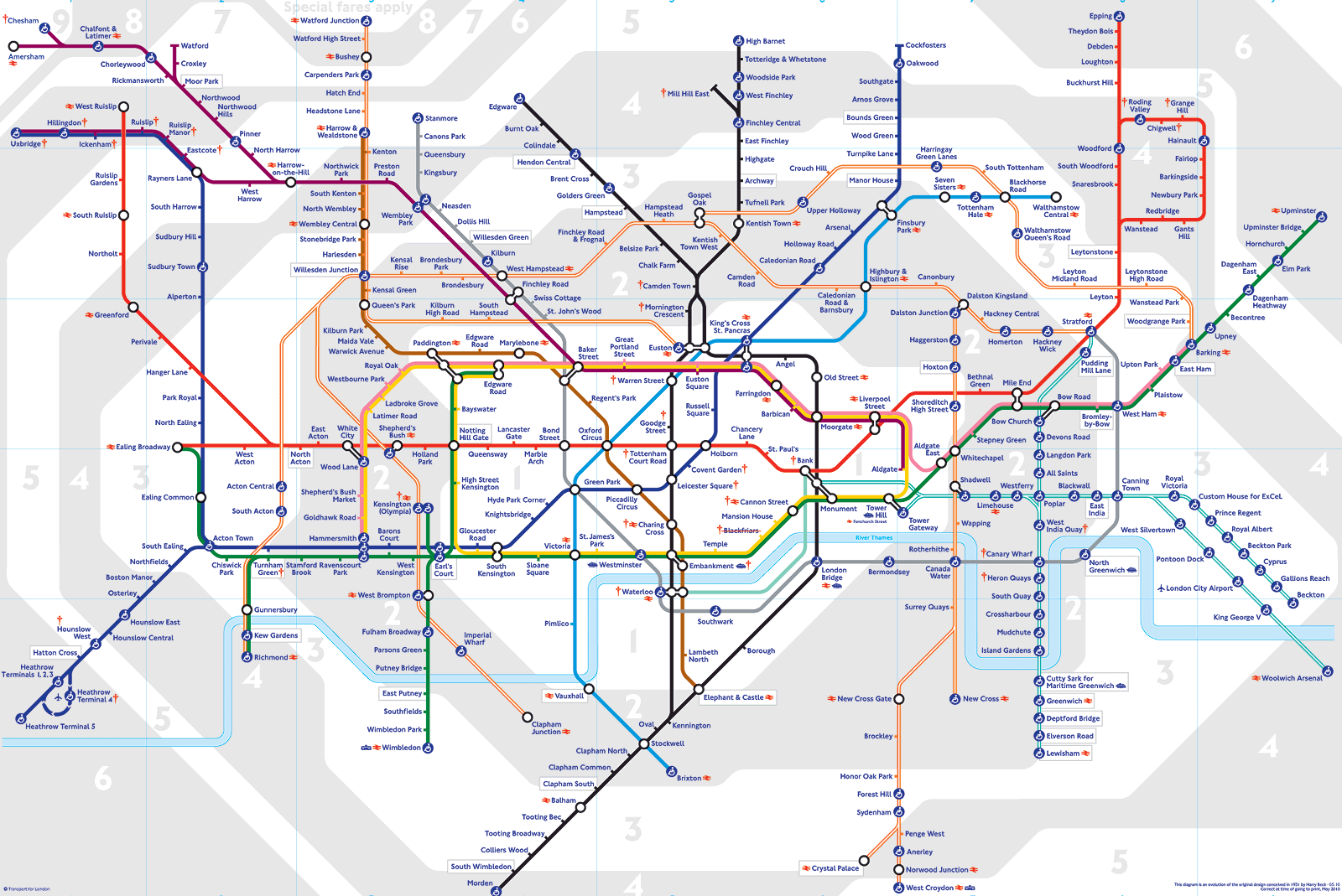 A map of the London subway system