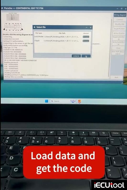 How to Read Porsche SDI6 SDI7 ECU CS PIN with CG FC200