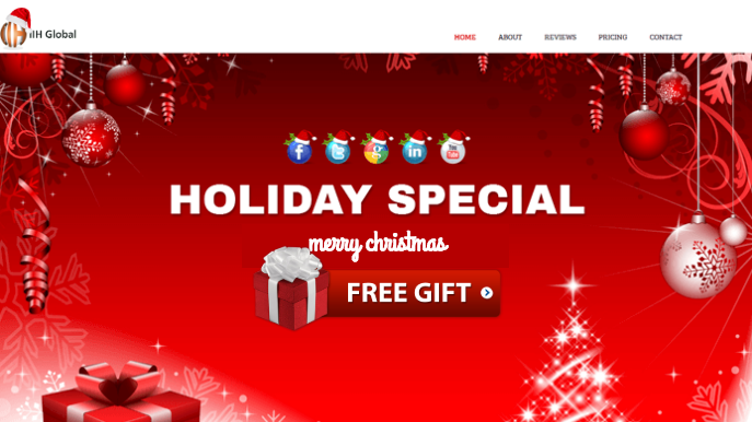 landing page design in this christmas