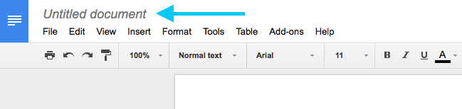 How to Title a Google Doc