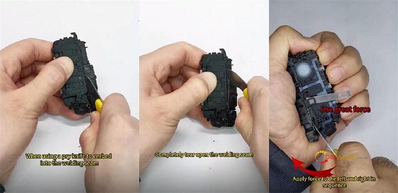 How to Disassemble BMW BCP Key by Yanhua BTOOL