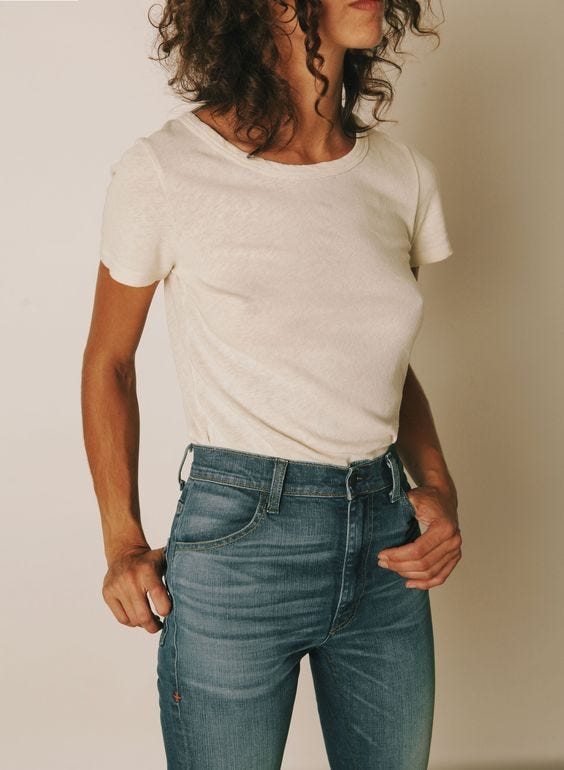 White Tee & Jeans