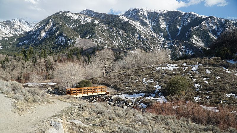 Bell's Canyon Trail en el invierno en Salt Lake City. 