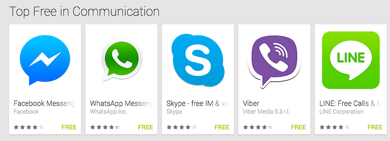 Line App in Play Store Ranking Pakistan
