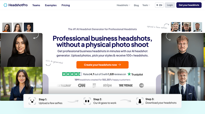 headshotpro ai headshots