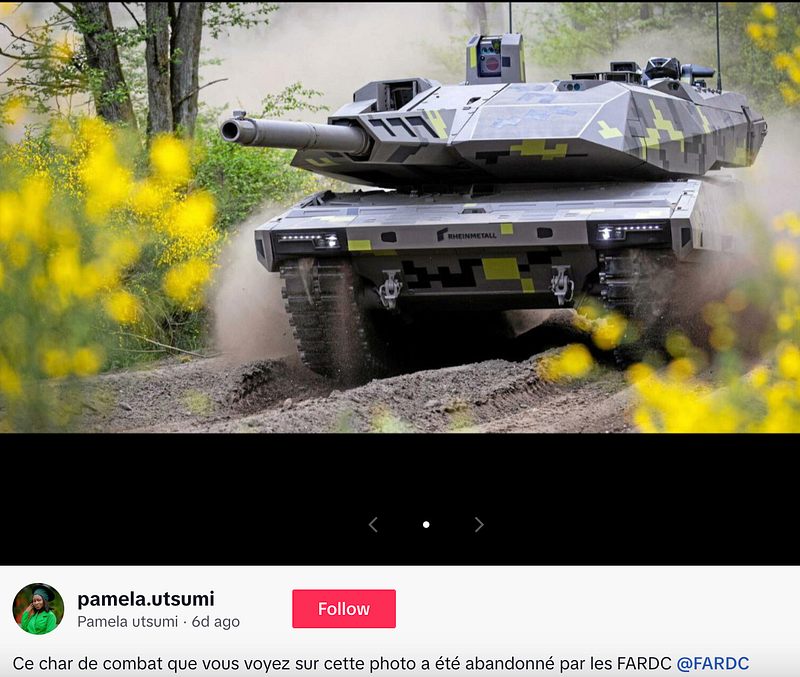 FAUX : Cette photo ne montre pas un char de combat abandonné par l ...