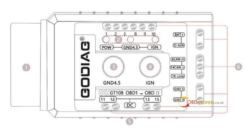 Godiag GT108 OBDI-OBDII Conversion Adapter User Manual