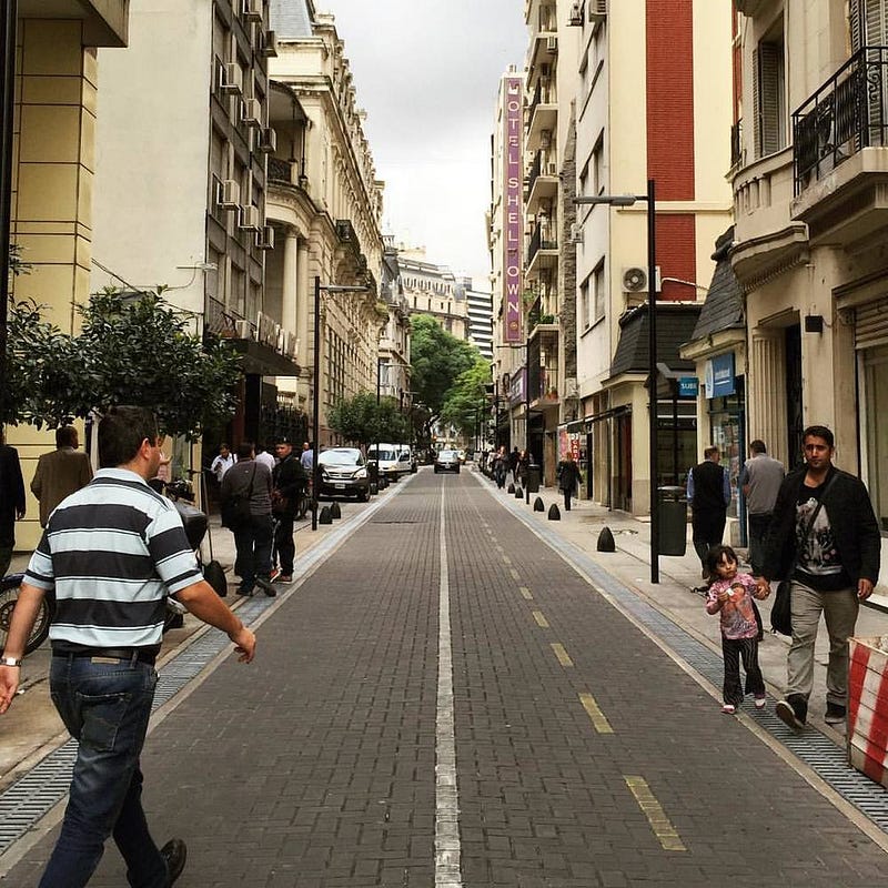 Photo Cred: Derryl Carter  - I don't have any street shots of BA because I was being cautious with my phone (that worked out well) so I stole this one from Derryl so you'd get an idea of the sort of European flavor I was talking about. This is in the San Telmo barrio. 