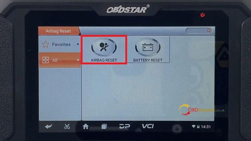 OBDSTAR P50 Reset JMC R7F701009 Airbag on Bench