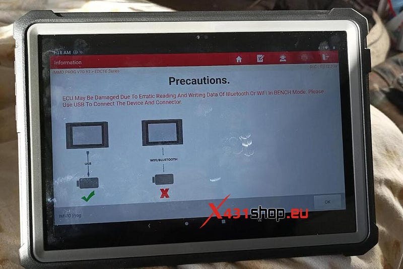 Launch X431 Pro5 Asks for USB Connection