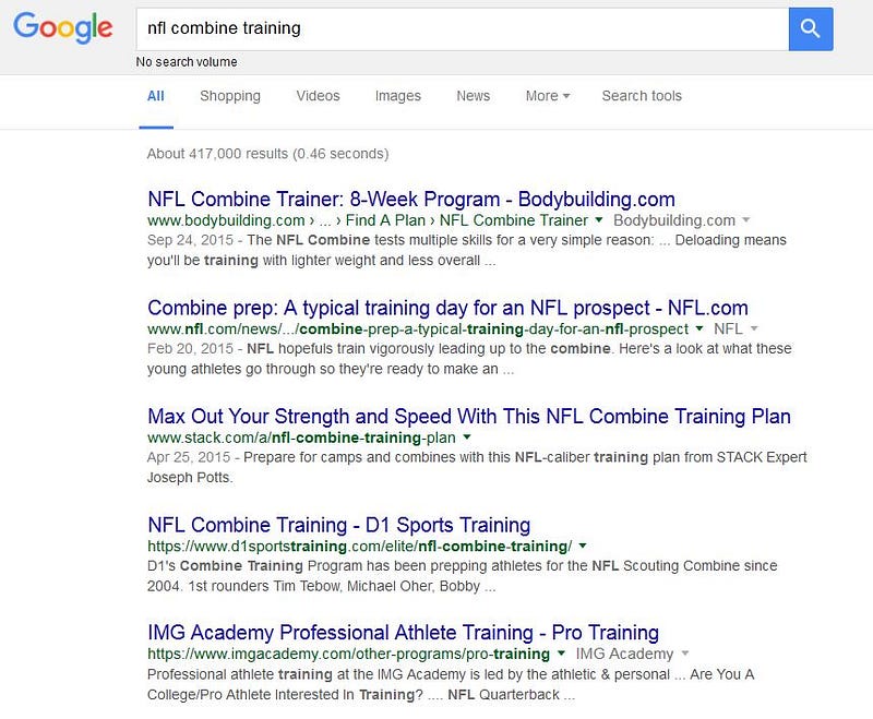 NFL Combine Training