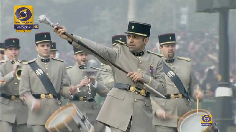 French Band at the Republic Day Parade. Image Courtesy: Doordarshan