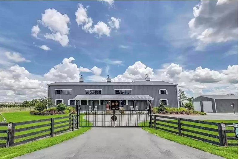 Exterior of Osceola County, Florida Barndominium by Leslie Mintrone