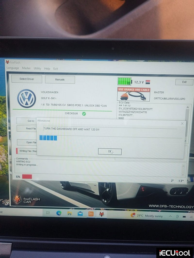 Foxflash Bricks VW Simos PCR2.1 ECU via OBD Solution