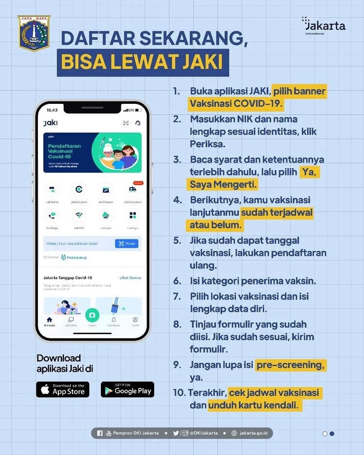 Daftar Vaksin Booster di JAKI