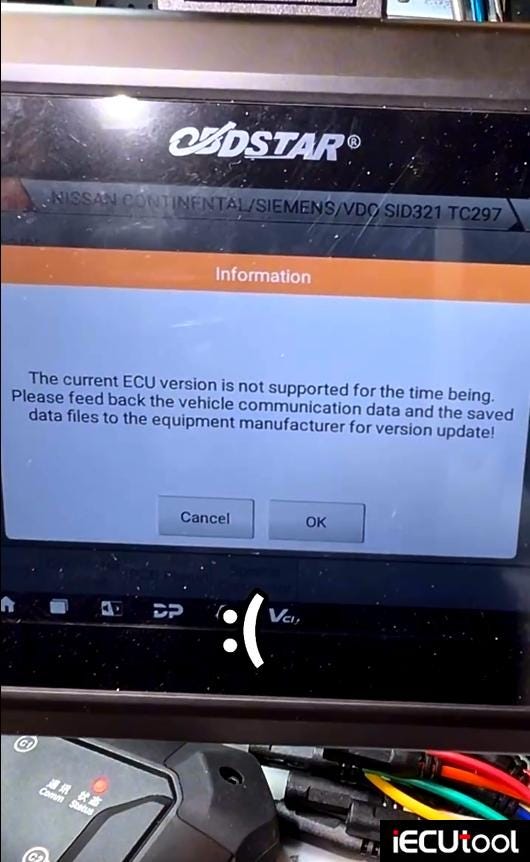 OBDSTAR DC706 Renault SID321 Error ECU Not Supported