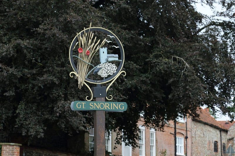 Strange English Place Names: Great Snoring photo