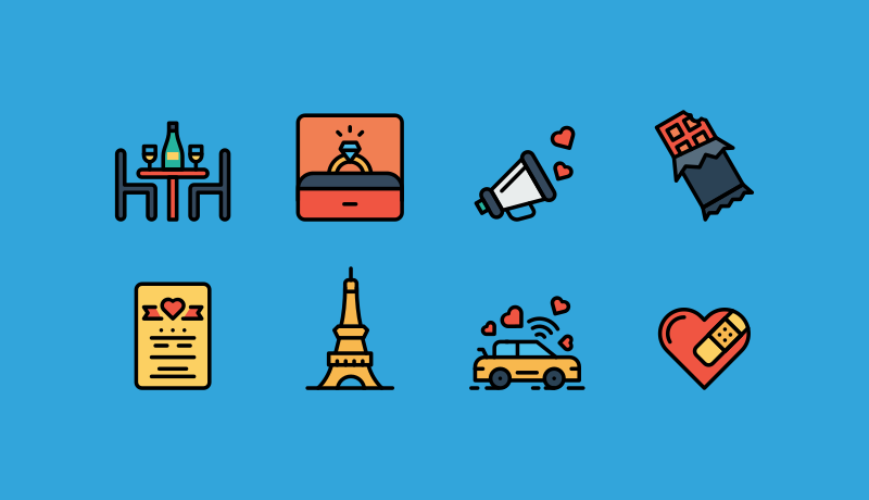 Valentine Love Icons by Jemis Mali