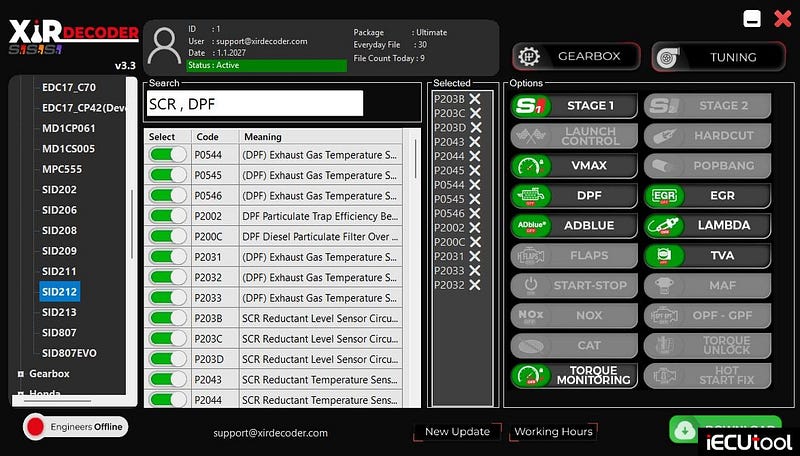 XirDecoder Update Ford SID212 ECU Tuning