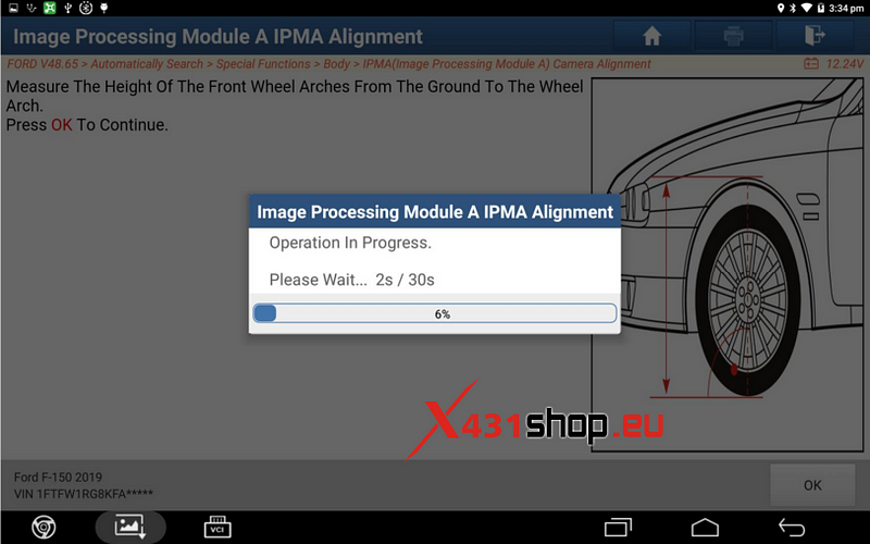 LAUNCH X431_Ford Vehicle Lane Departure Warning System Camera Calibration