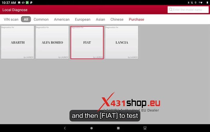 LAUNCH X431 PRO3 HD Resets GPF After Replacement on FIAT Giulia
