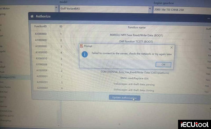 CG FC200 Failed to Get Authorization Code Error Solution