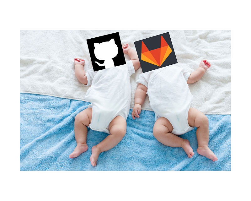 Github icon and Gitlab icon