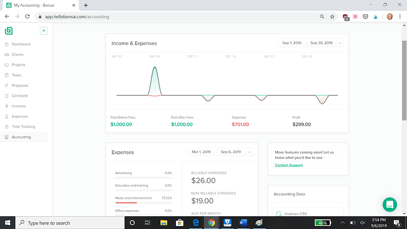 Bonsai — Freelancers’ Go-to Accounting Software