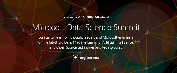 More info on the Microsoft #DataScience Summit: - register today #MachineLearning #BigData