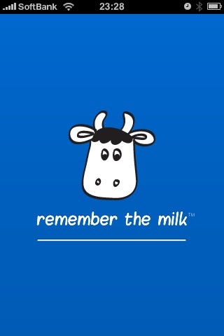 Remember The Milk起動画面